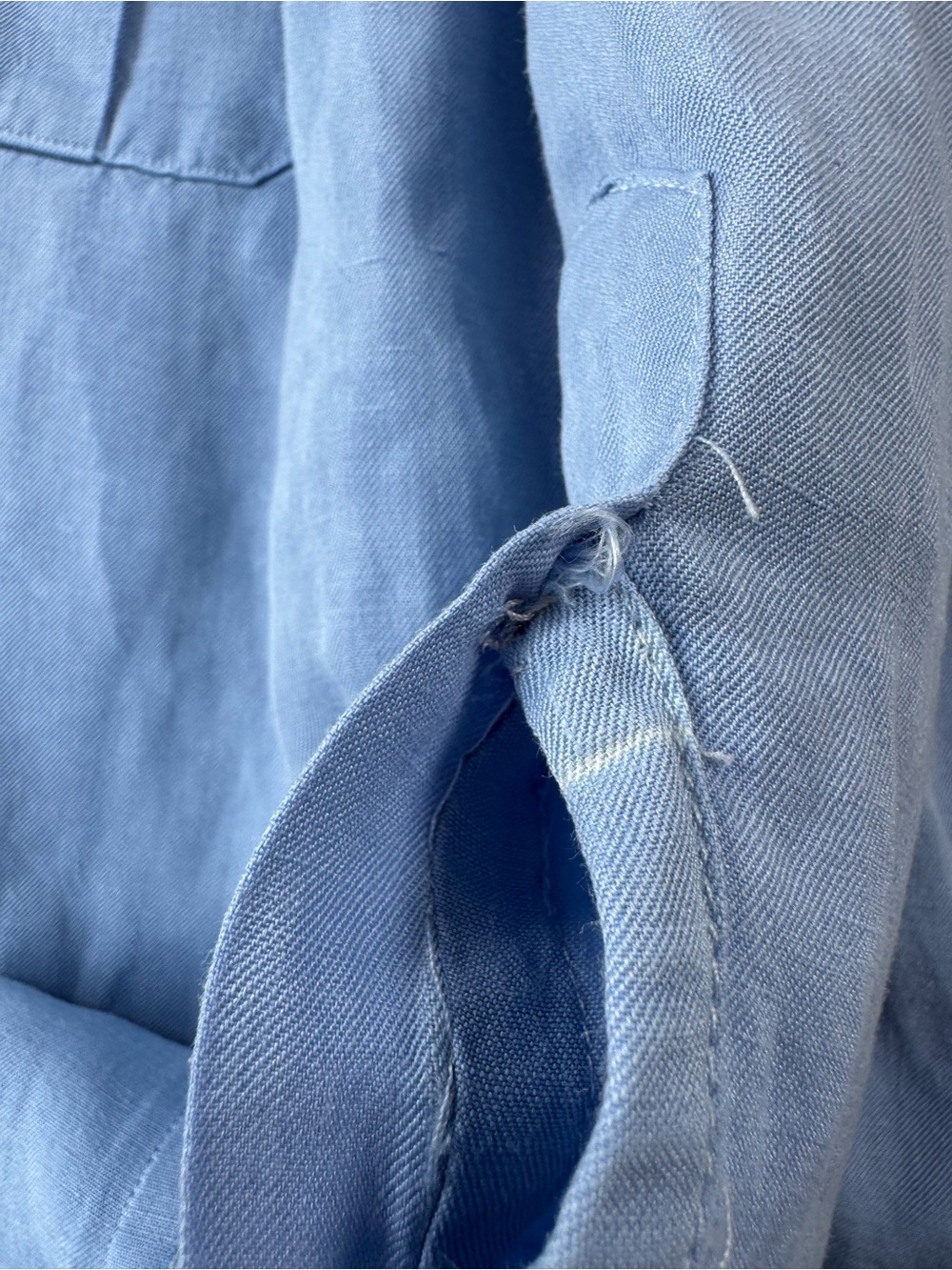 Polo Ralph Lauren Linen Silk Utility Safari Shirt XL Blue - Picture 6 of 14